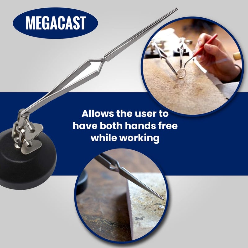 MegaCast Third Hand with Tweezers, Black, Modern Style - Image 5